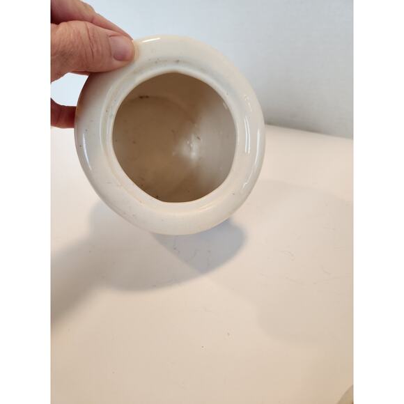 Vtg MCM Farmhouse Shabby Cottage Rooster Cobalt Ceramic Transfer Ware Canister - Picture 4 of 6